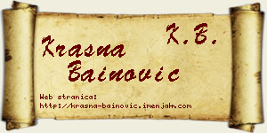 Krasna Bainović vizit kartica
